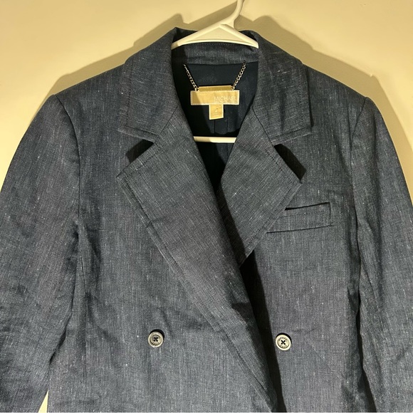Michael Kors Blue Double-Breasted Blazer - Picture 6 of 7